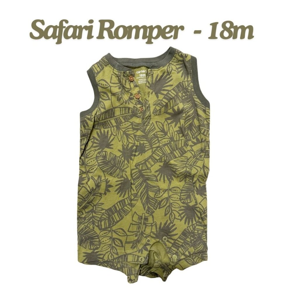Safari Playsuit / Romper  - 18M - Unisex / Boys/ Girls